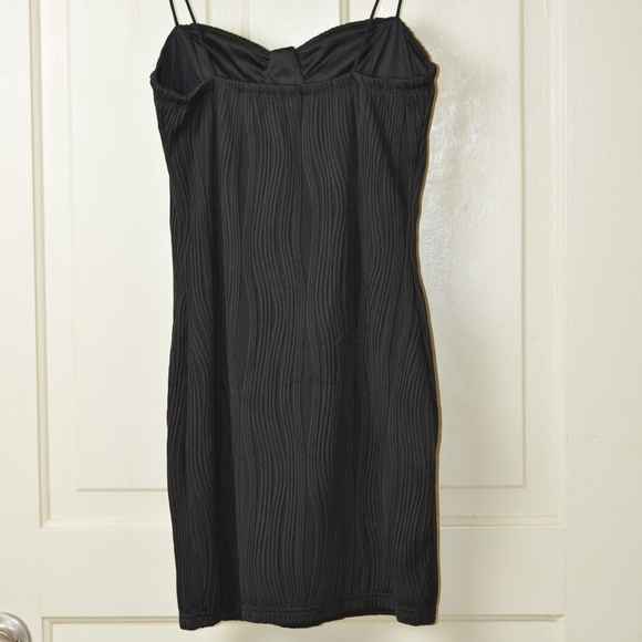 Black Textured Mini Dress - Picture 2 of 8